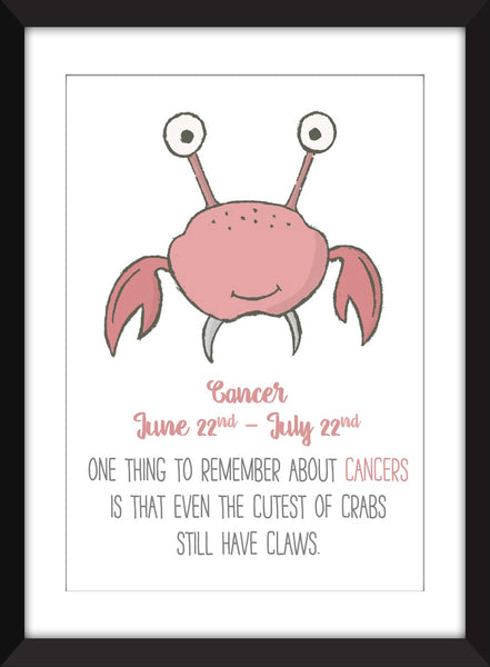 Cancer (Zodiac) - Unframed Print