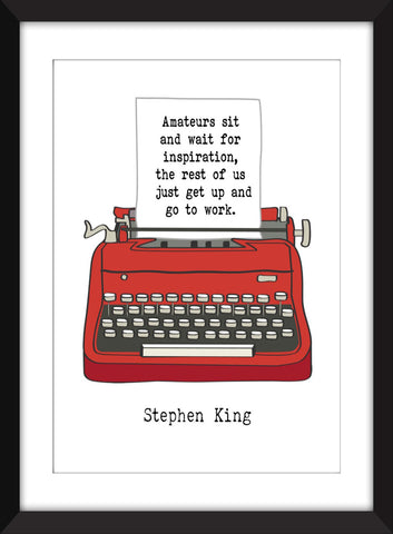 Stephen King Amateurs Quote - Unframed Print