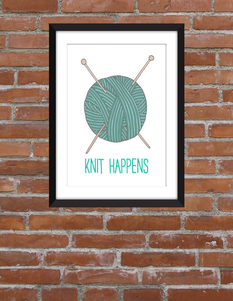 Knit Happens - Unframed Print