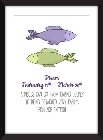 Pisces (Zodiac) - Unframed Print