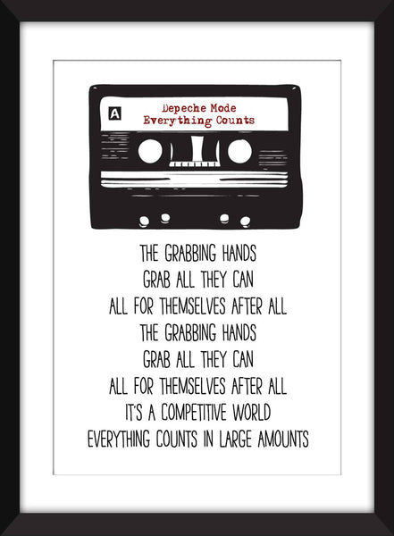 Depeche Mode Everything Counts Lyrics - Unframed Print