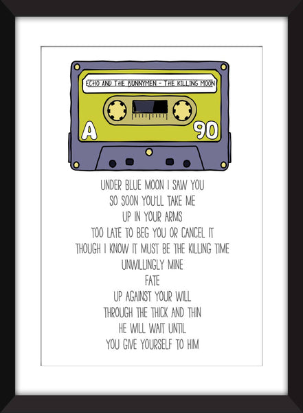 Echo and the Bunnymen The Killing Moon Lyrics - Unframed Print