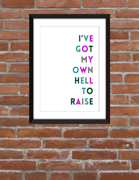 Fional Apple I've Got My Own Hell to Raise - Unframed Print