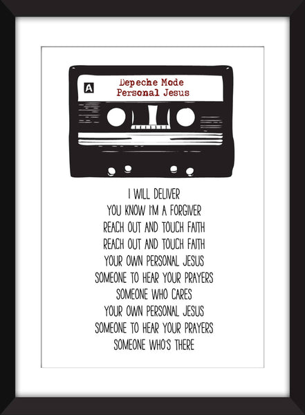 Depeche Mode Personal Jesus Lyrics - Unframed Print