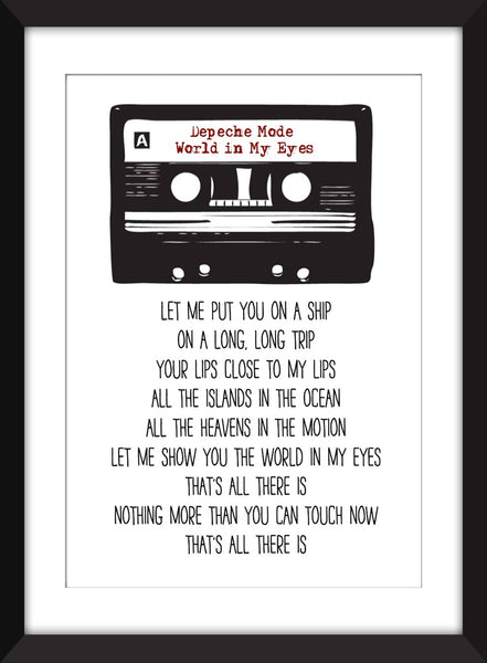 Depeche Mode World In My Eyes Lyrics - Unframed Print