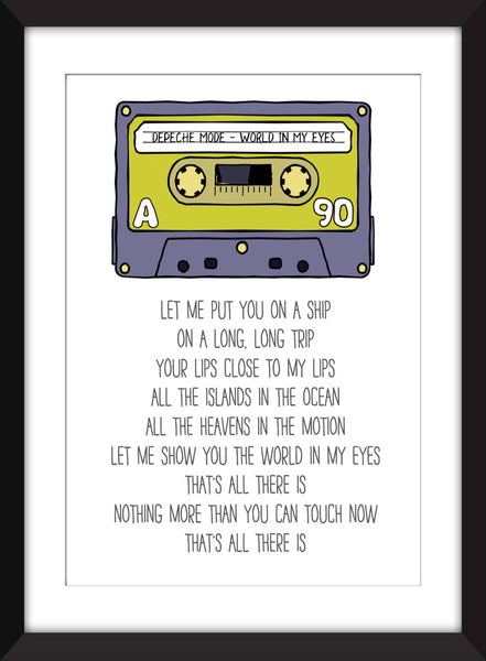 Depeche Mode World In My Eyes Lyrics - Unframed Print