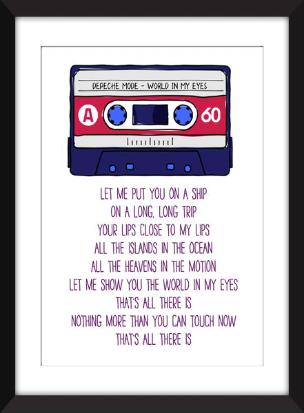 Depeche Mode World In My Eyes Lyrics - Unframed Print