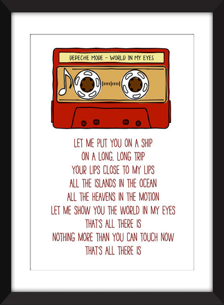 Depeche Mode World In My Eyes Lyrics - Unframed Print