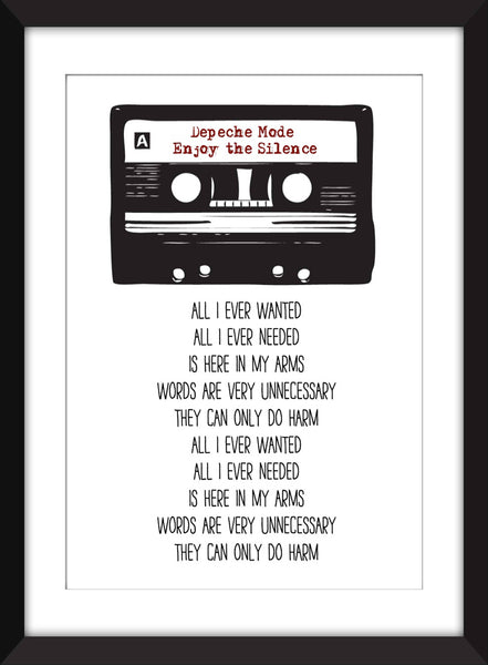 Depeche Mode Enjoy the Silence Lyrics - Unframed Print