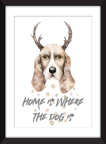 Home is Where the Dog Is - Unframed Print