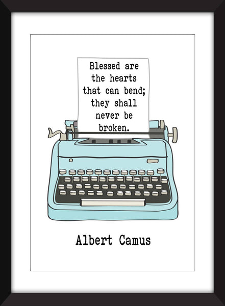 Albert Camus Blessed Are the Hearts Quote - Unframed Print
