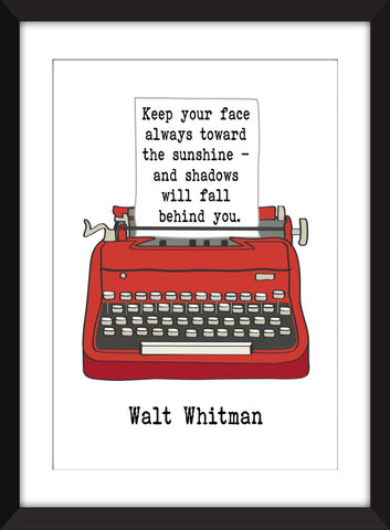 Walt Whitman Sunshine Quote - Unframed Print