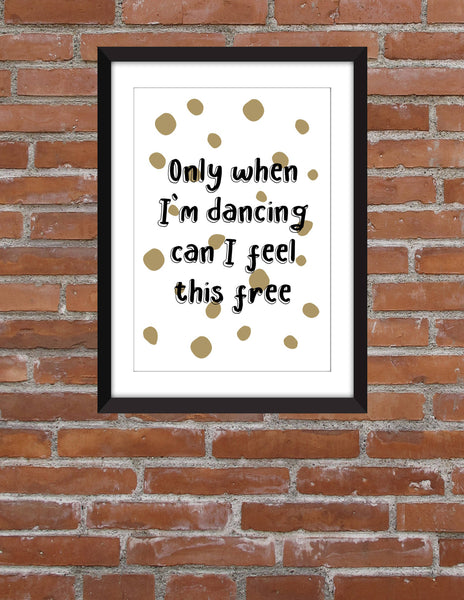 Madonna Into the Groove Lyrics - Unframed Print