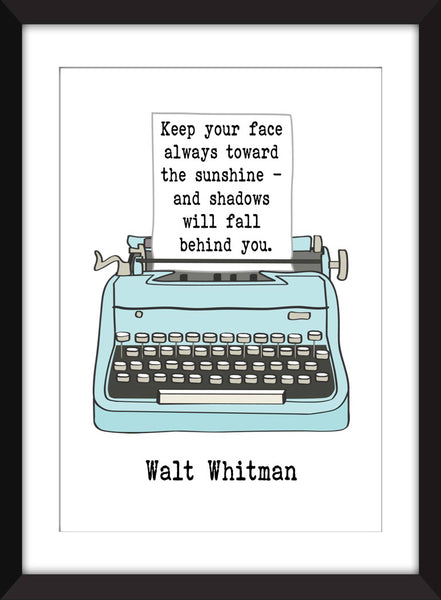 Walt Whitman Sunshine Quote - Unframed Print