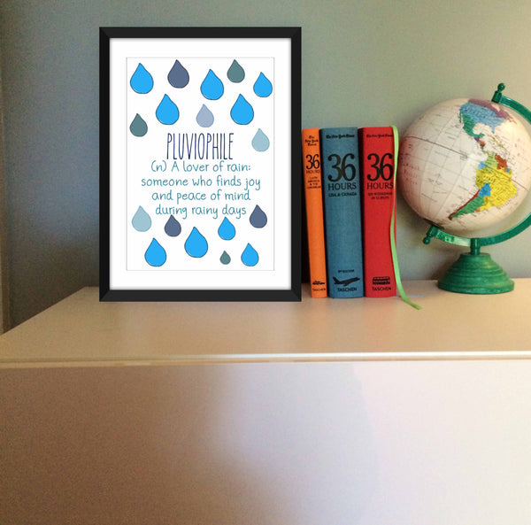 I Love Rainy Days "Pluviophile" - Unframed Print