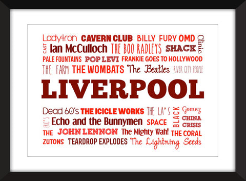 The Sound of Liverpool - Unframed Typography Print